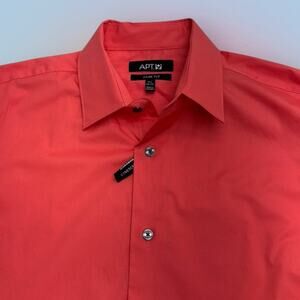 APT 9 Men’s 15.5 SLIM FIT Coral Dress Shirt